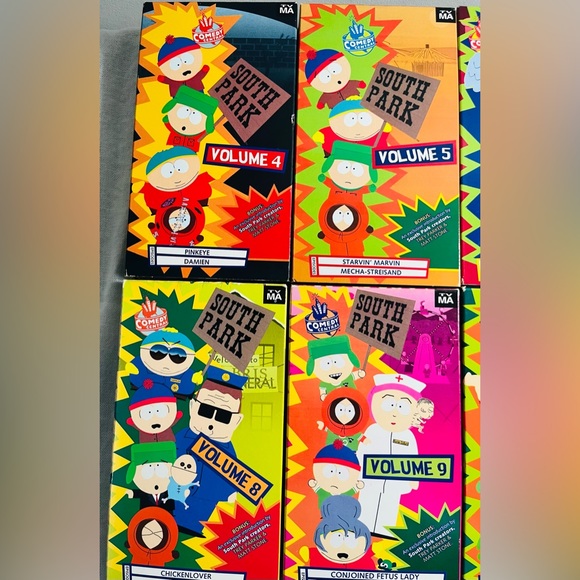 South Park VHS Lot Volumes 4,5,6 ,7,8,9,10,11 TV MA Comedy Central ( All Set ) - Picture 2 of 7